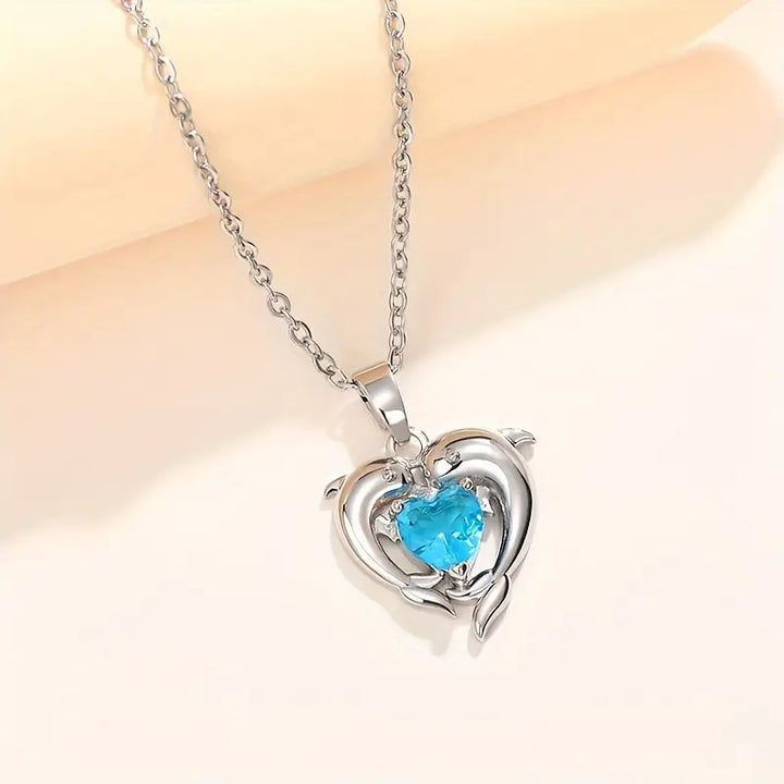 Oceansheart Twins Necklace | White Gold