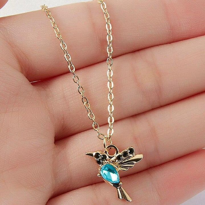 Modified title: Enamel and Zirconia Hummingbird Necklase