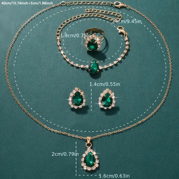 Elisandré Vermont Jewelry Set | Gold