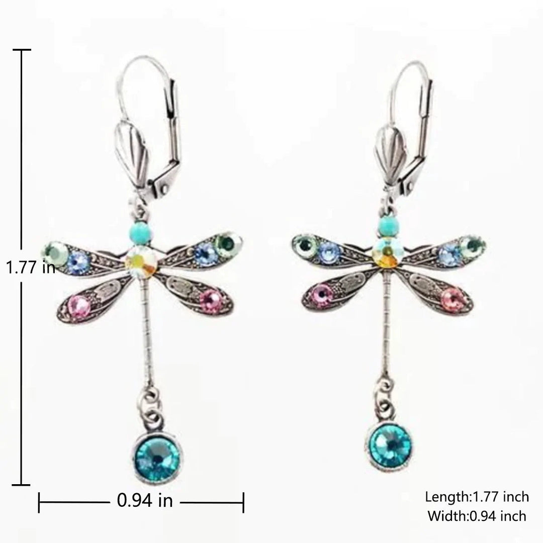 Elegent Carved Dragonfly Earrings