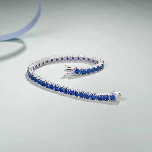 Sapphiree Tennis Bracelet | White Gold