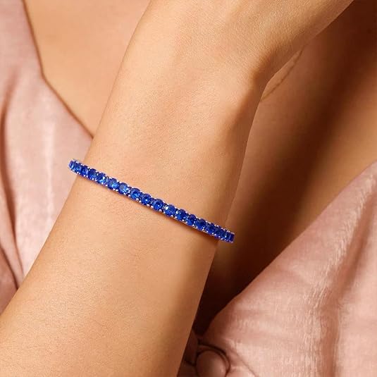 Sapphiree Tennis Bracelet | White Gold