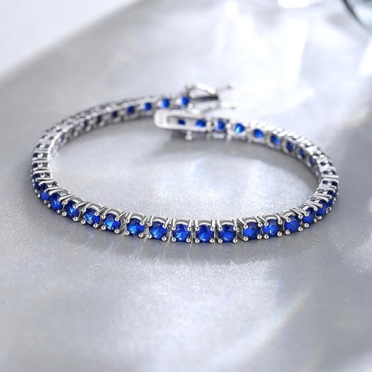 Sapphiree Tennis Bracelet | White Gold