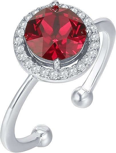 Crimson Glowe Promise Ruby Ring | White Gold