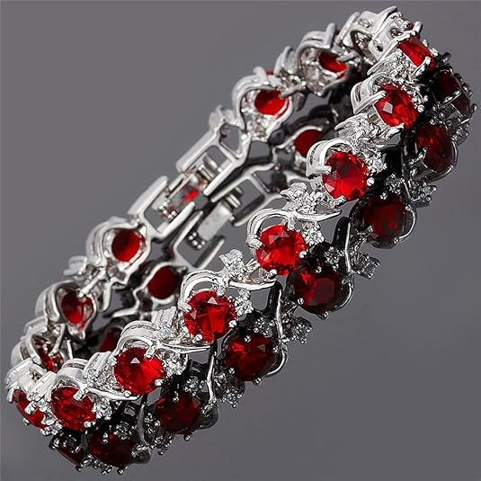 Rubi Vine Tennis Bracelet | White Gold