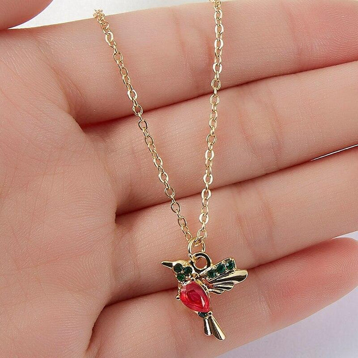 Modified title: Enamel and Zirconia Hummingbird Necklase