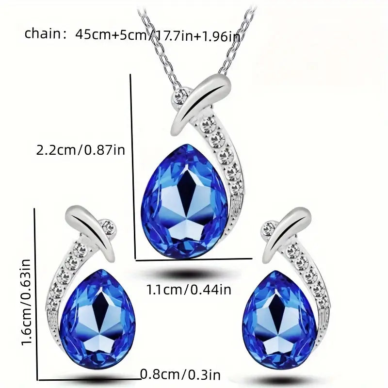 Clasic Mermaid Elegance Jewelry Set | White Gold