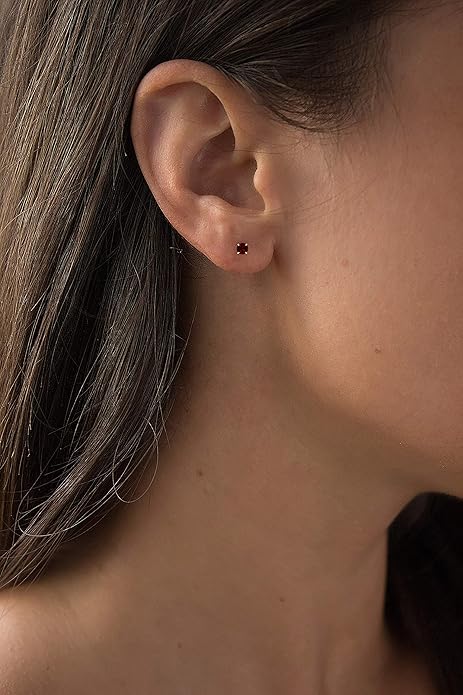 Rubi Round Stud Earrings | Gold