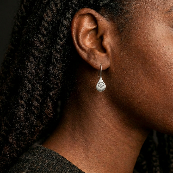 925 Sterling Silver Dandelion Earrings