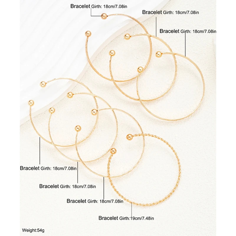 Gold Bracelets Set Maya