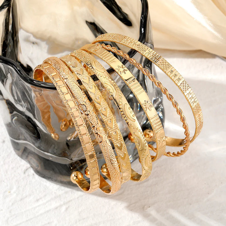 Gold Bracelets Set Maya