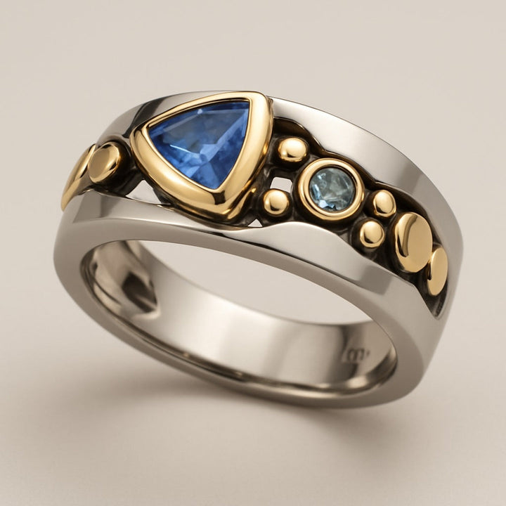 Blue Vintage Crystal Ring