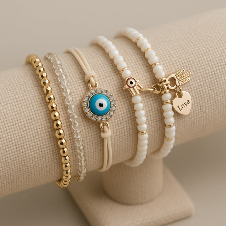 Bundle of Hamsa Bracelets