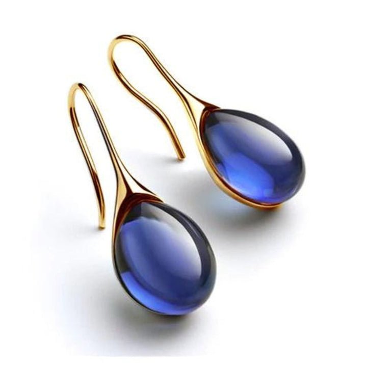 Cystal Drop Earrings in Gold and Silver