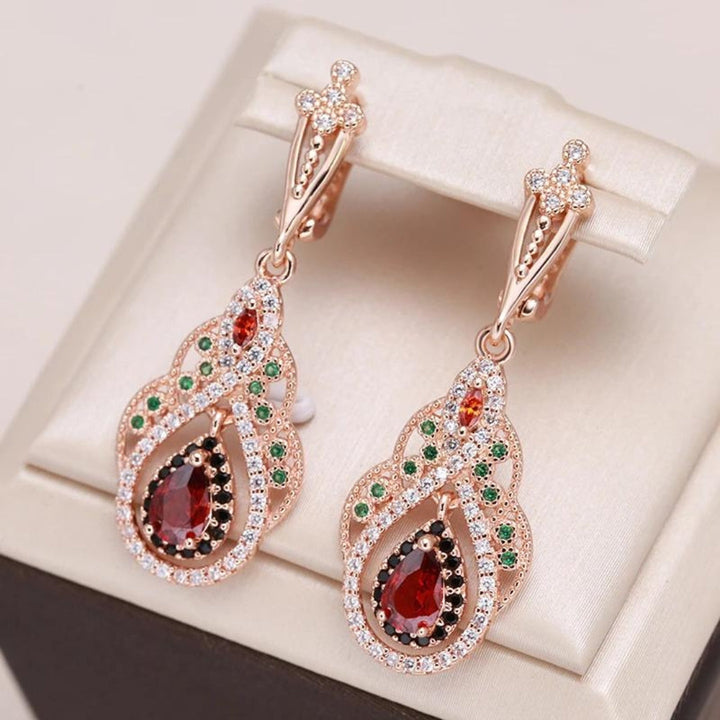 Redd Mandala Earrings with Zirconia in Gold