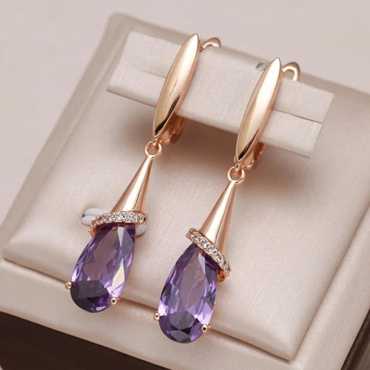 Purplle Zirconia Earrings in Gold