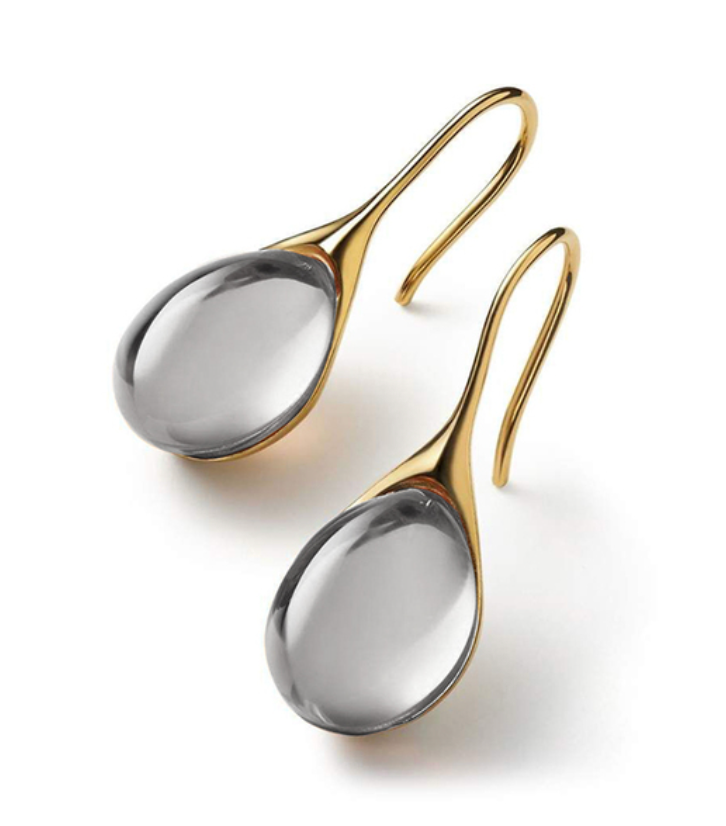 Cystal Drop Earrings in Gold and Silver