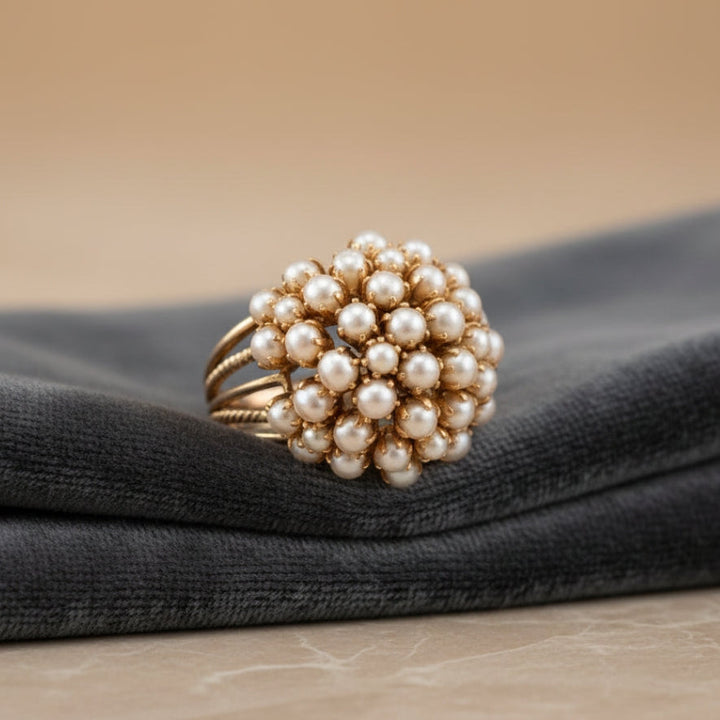 Modified title: Enlaid Pearls Ring