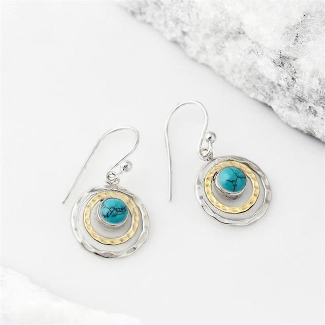 Bohos Saturn Earrings with Turquoise