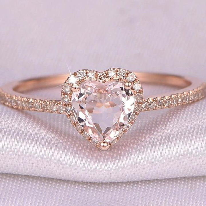 Cystal Heart Ring with Zirconias