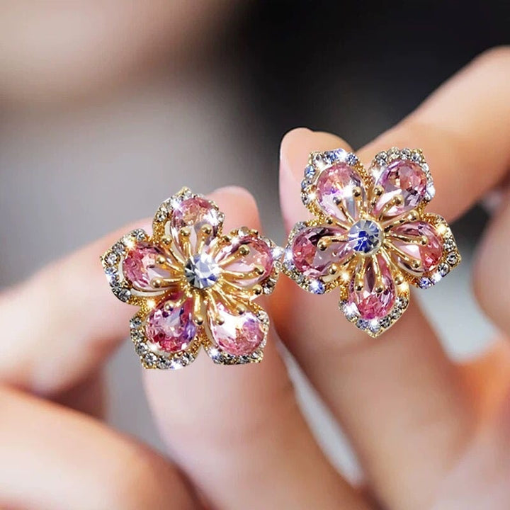Multicolouried Zirconia Earrings in Sterling Silver