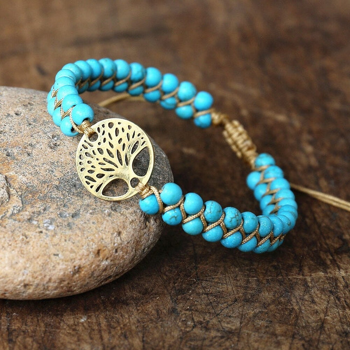Braclet Tree of Life Handmade Turquoise Stone