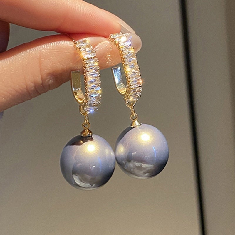 Luxe Pearl and Zirconia Earrings