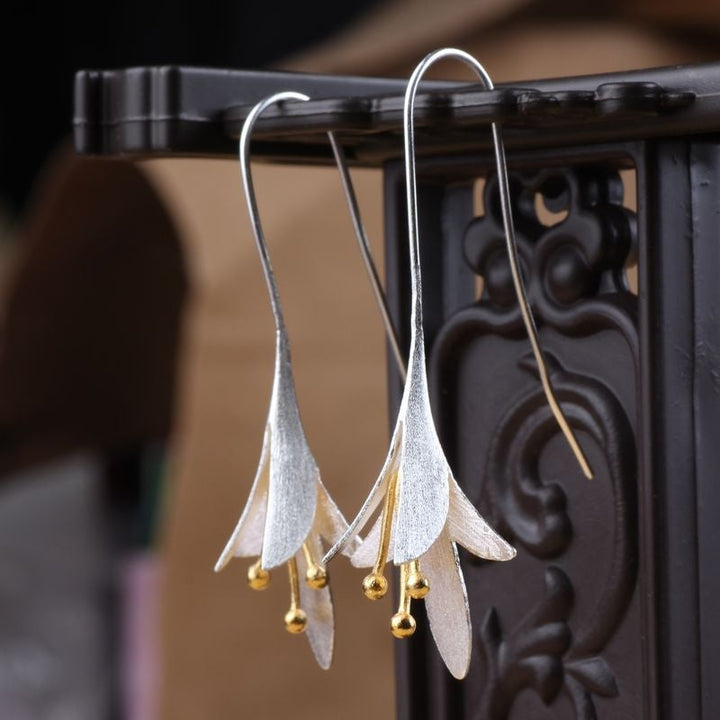 Sliver Flower Earrings