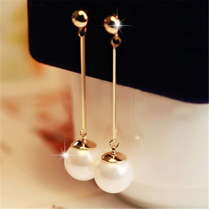 Luxeury Dangling Earrings with Special Hand-Plaid Pearls