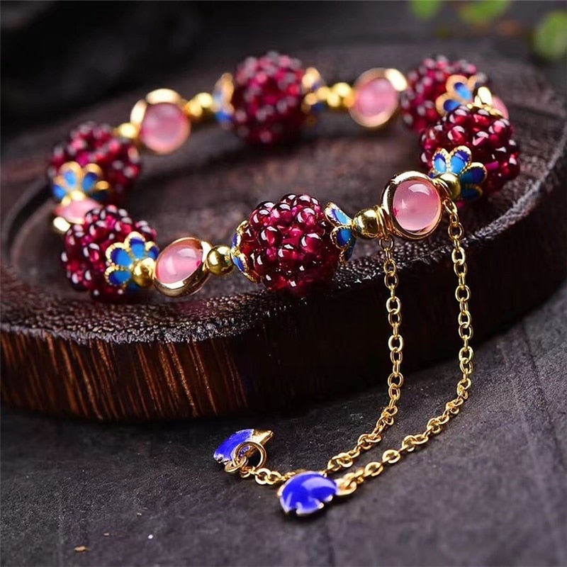 Natrual Stone Berries Bracelet