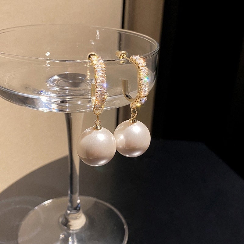 Luxe Pearl and Zirconia Earrings