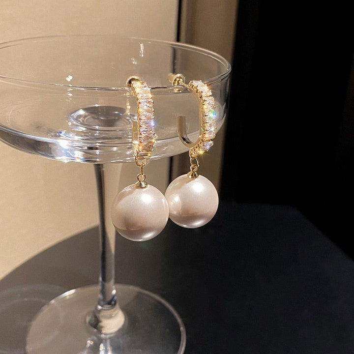 Luxe Pearl and Zirconia Earrings