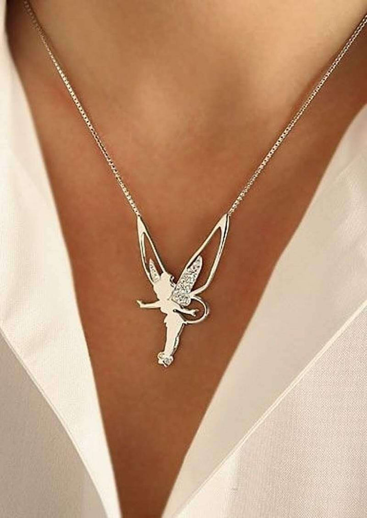 Sterling Silver and Gold Lucky Fairy Necklace