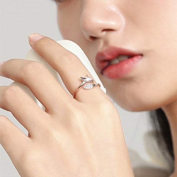 Silver Fox Ring in Rose