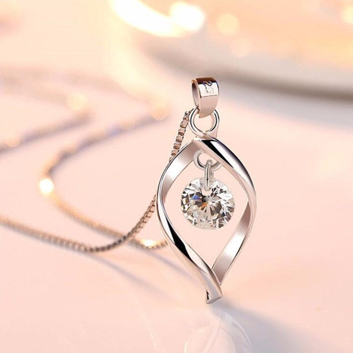 Zirconia Crystal Pendant in Silver