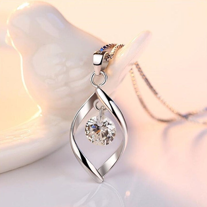 Zirconia Crystal Pendant in Silver