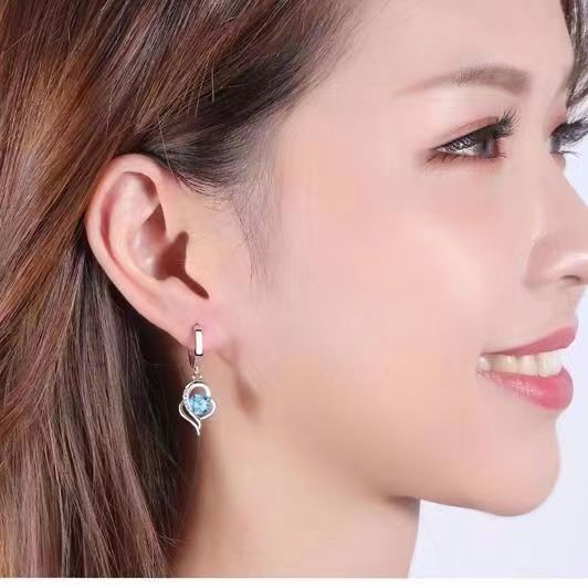 Eclipso Heart Drop Earrings | White Gold
