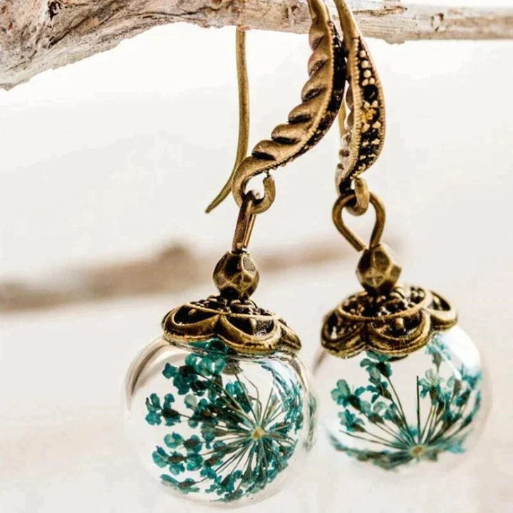 Gold Earrings Inspired by Exotic Nature