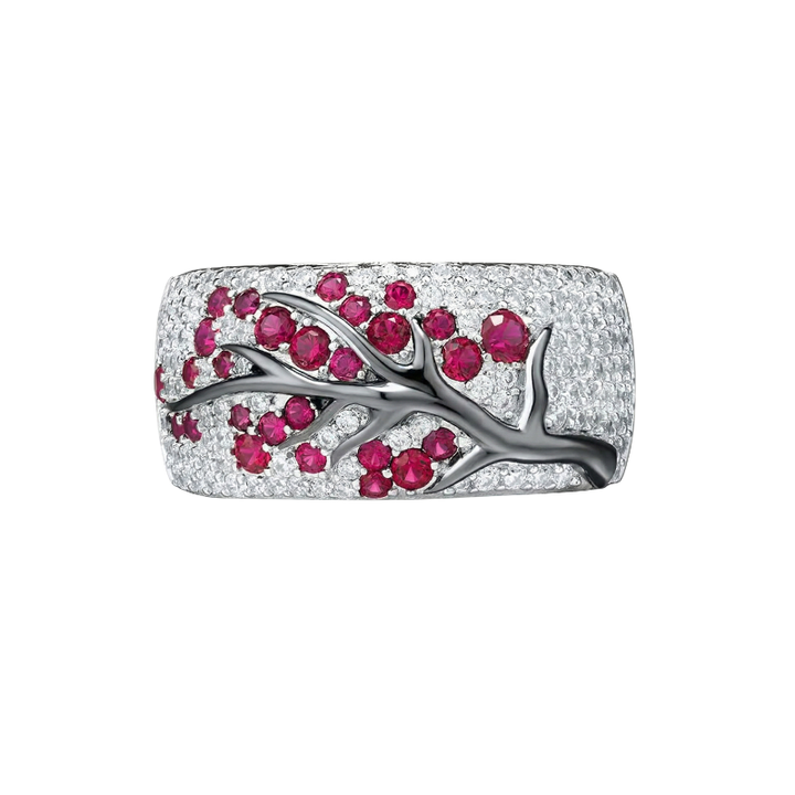 Rubi Blossom Tree Ring | White Gold