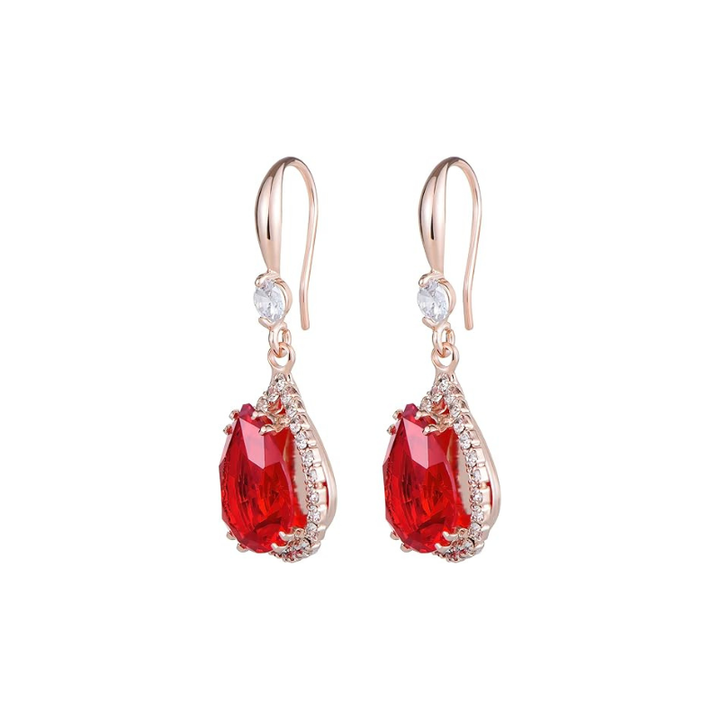 Rubi Teardrop Earrings | Rose Gold