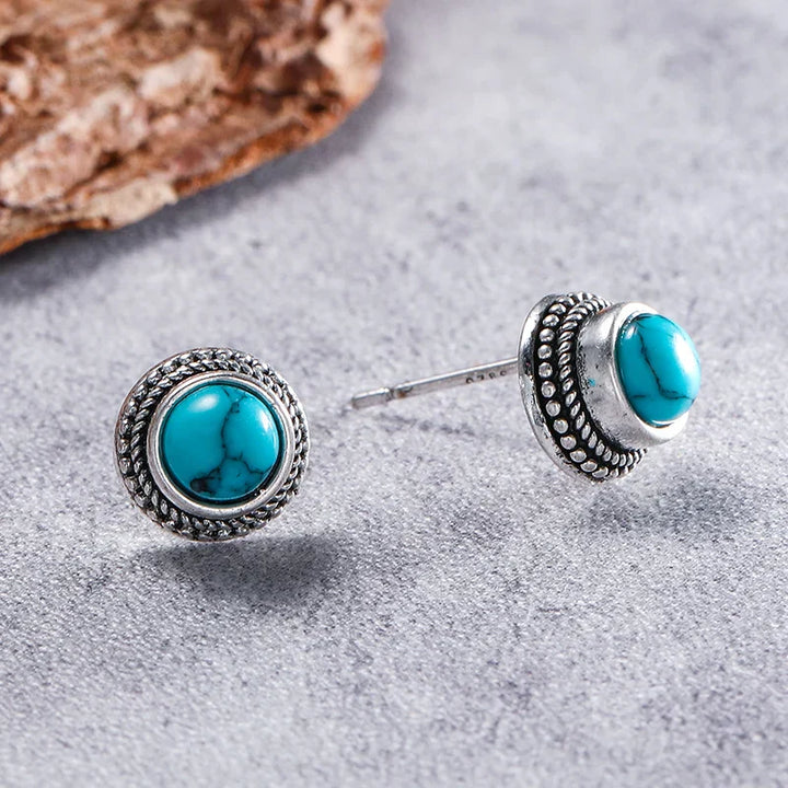 Vintage Bohemian Turquoise Earrings
