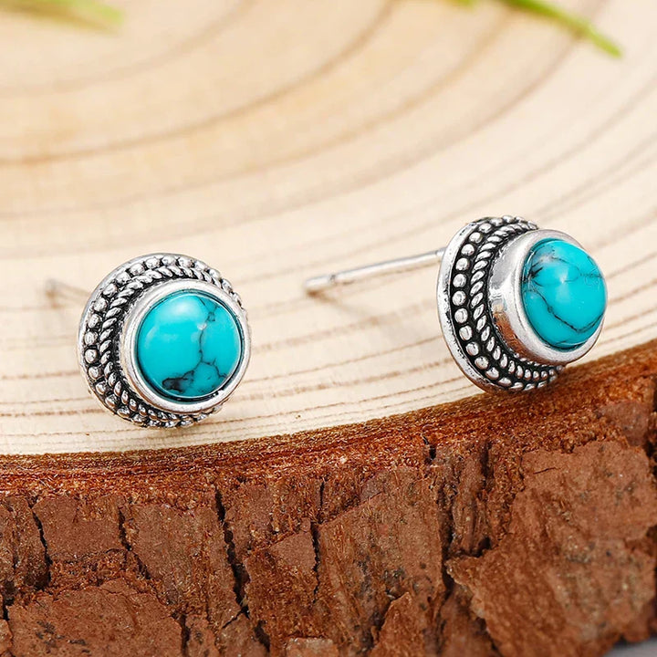 Vintage Bohemian Turquoise Earrings
