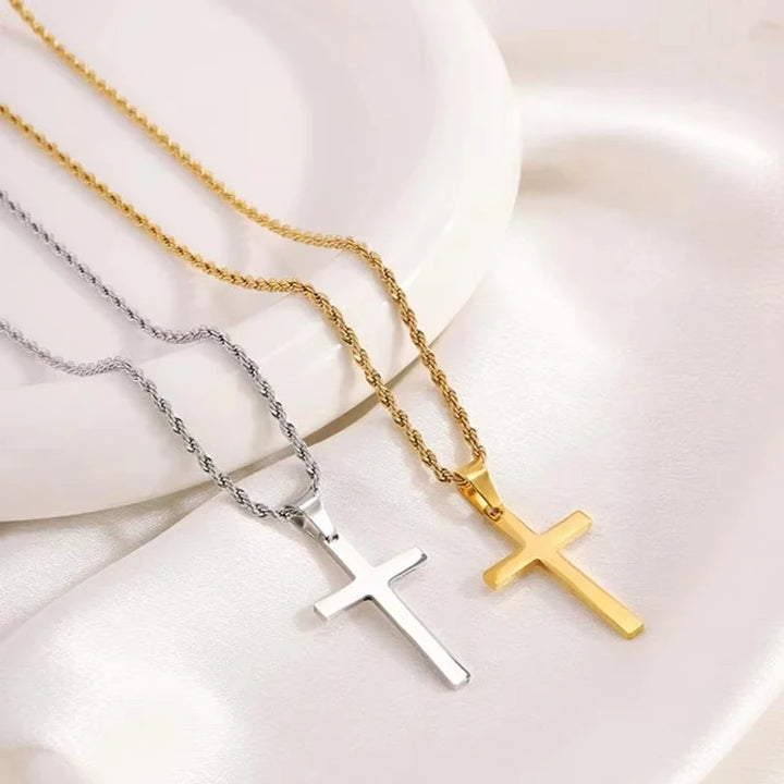 Simple Gold Cross Necklace
