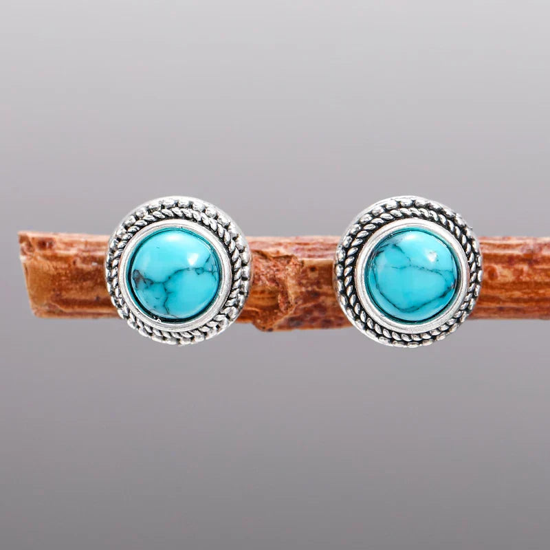 Vintage Bohemian Turquoise Earrings