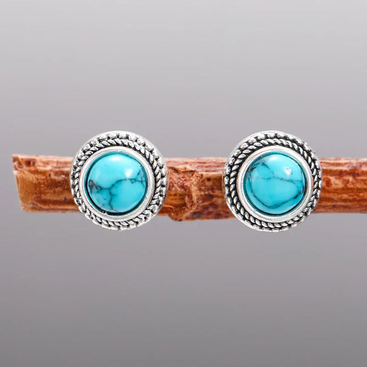 Vintage Bohemian Turquoise Earrings