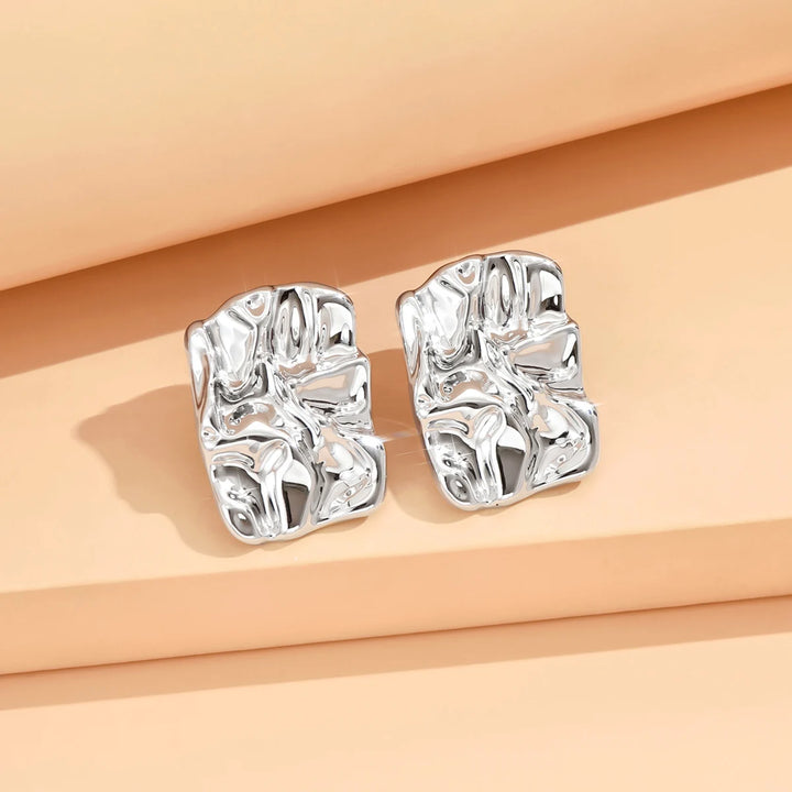 Geometric Irregular Gold Earrings