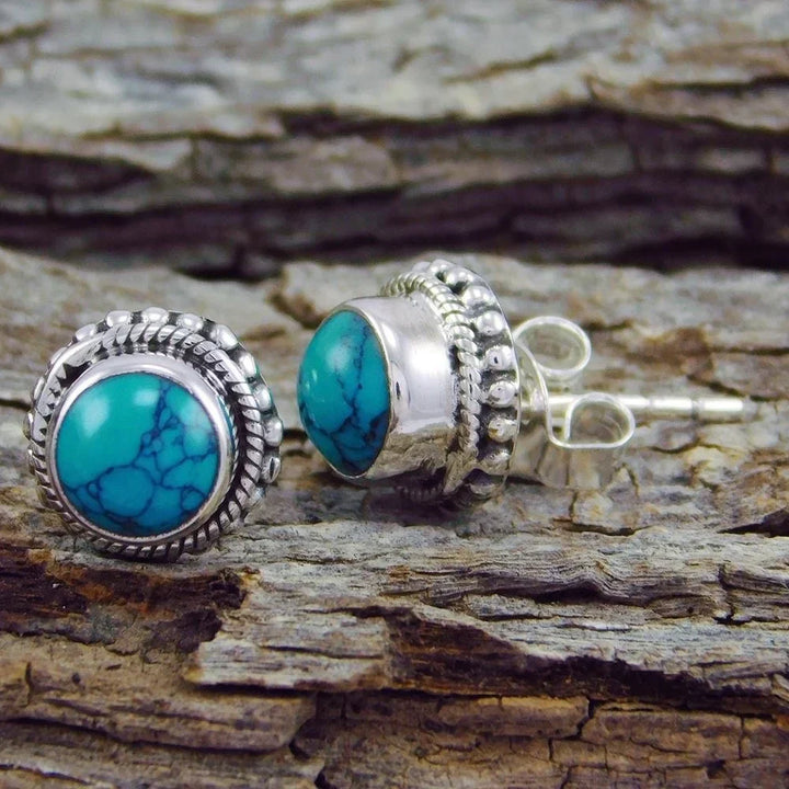 Vintage Bohemian Turquoise Earrings