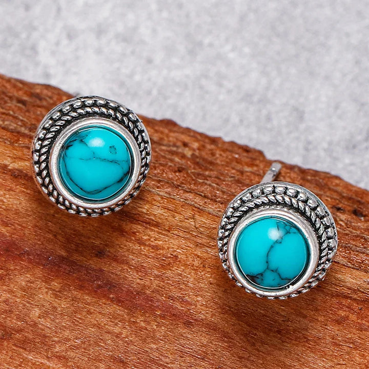 Vintage Bohemian Turquoise Earrings