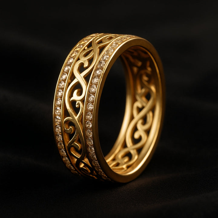Radiant Gold Hollow Ring
