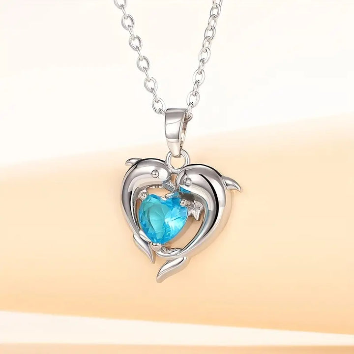 Oceansheart Twins Necklace | White Gold